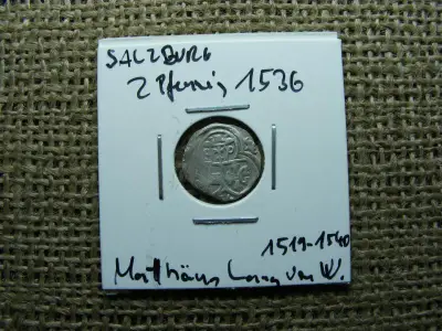 Salzburg 2 Pfennig, 1536, ezüst