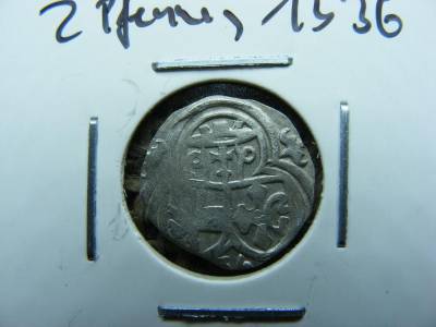 Salzburg 2 Pfennig, 1536, ezüst