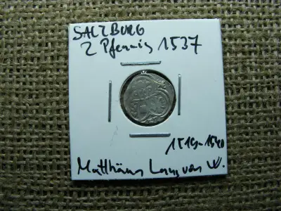 Salzburg 2 Pfennig, 1537, ezüst érme