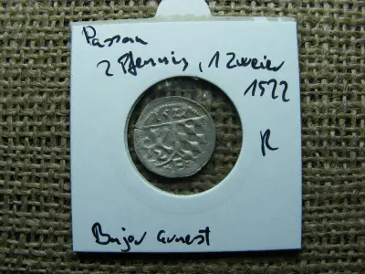 Passau, 2 pfennig, 1522, ezüst