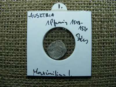 Ausztria, Bécs, 1 pfennig, 1518-1520, ezüst