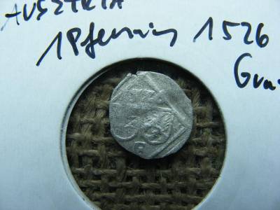 Graz, 1 Pfennig, 1526, ezüst