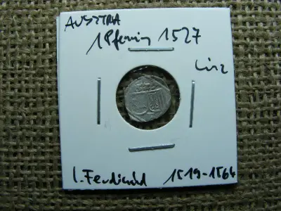 Linzi ezüst 1 pfennig, 1527, Habsburg-kori érme