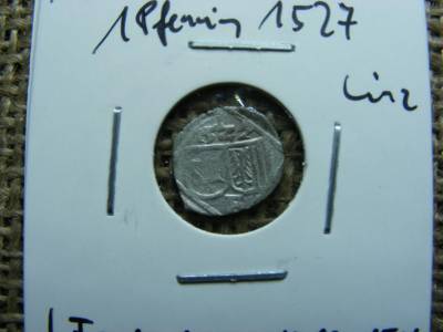Linzi ezüst 1 pfennig, 1527, Habsburg-kori érme