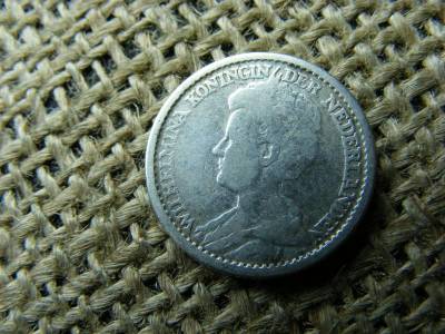 Holland ezüst 25 cent, 1911