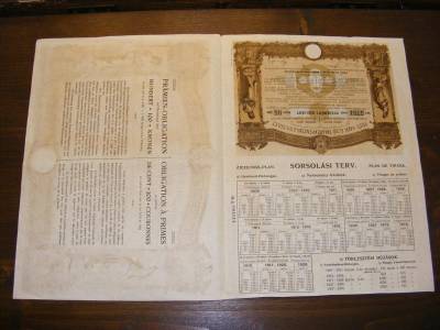 Pesti Hazai Takarékpénztár Nyereménykötvény, 1906, 100 korona
