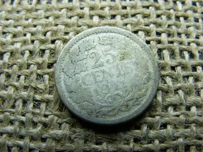 Holland ezüst 25 cent, 1911, 2.