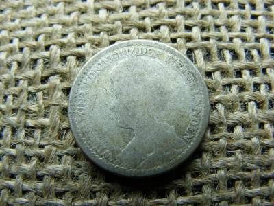 Holland ezüst 25 cent, 1911, 2.