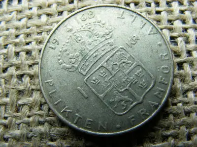 Svéd 1 korona, 1968