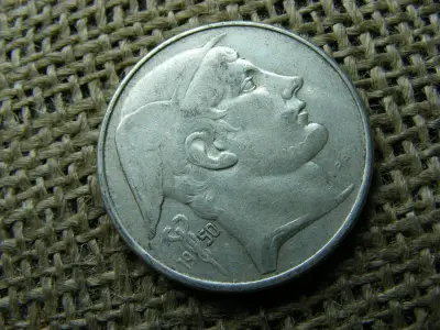 Belga 50 frank, 1950, ezüst