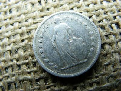 Svájc, 1/2 frank 1921, ezüst