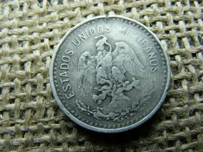 Mexikó, 20 centavos, 1906, ezüst