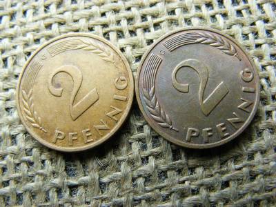 2 Pfennig, 1950, 1967 G, Németország