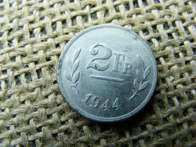 Belga 2 frankos érme, 1944
