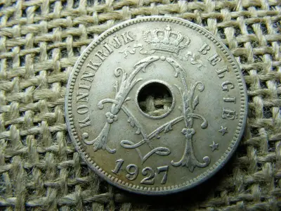 Belga 25 centimes érme, 1927