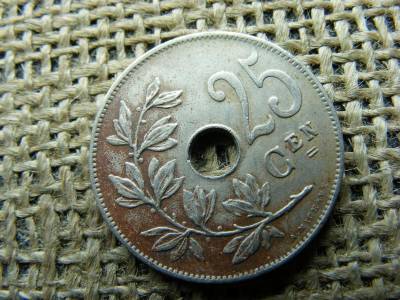 Belga 25 centimes érme, 1927