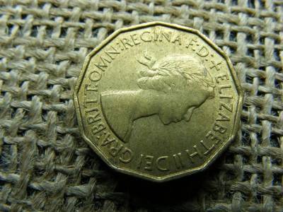 3 pence érme, 1953, Nagy-Britannia