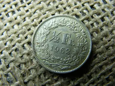 Ezüst 1/2 frank, 1962, Svájc