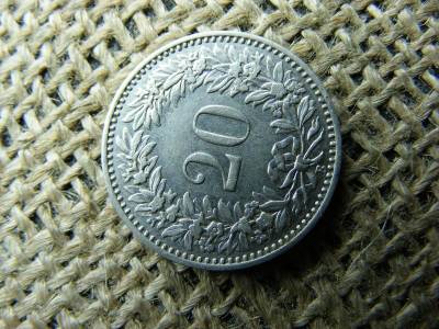 Svájc, 20 rappen, 1921