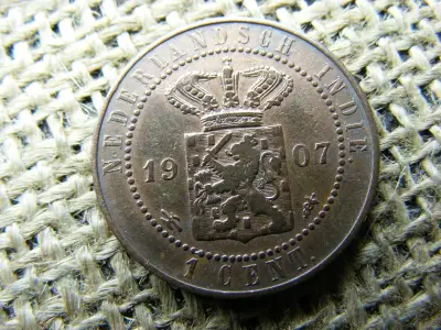 Holland India 1 cent, 1907