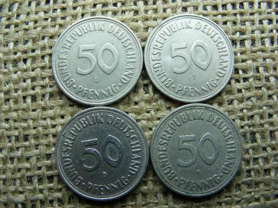 50 Pfennig érme, 1950, F/G/D/J