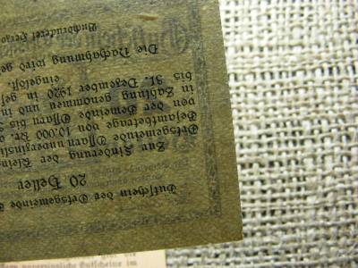 10-20-50 Heller 1920, Nyomdahibás 20 Heller