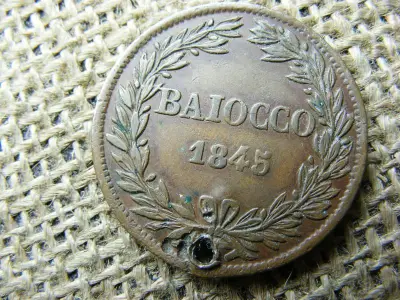 Olasz Pápaállamok Baiocco, 1845