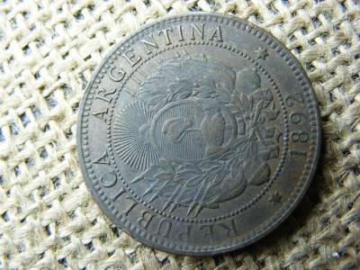 Argentína 2 centavos, 1892
