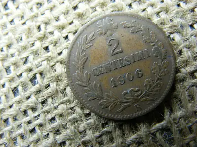 Olasz 2 centesimi érme, 1906