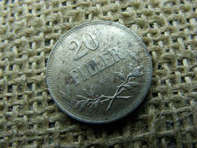 20 fillér, 1920, gyenge veret, verdehibás