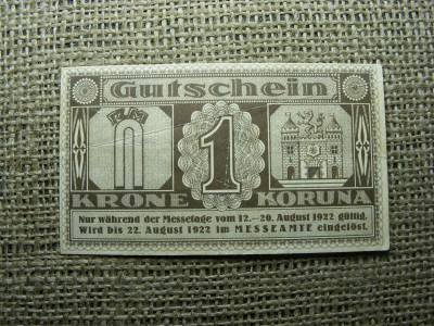1 korona, 1922, Notgeld