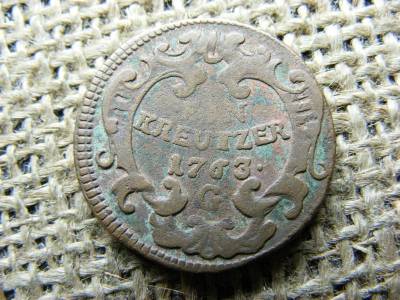 1 krajcár 1763 G, Habsburg fémpénz