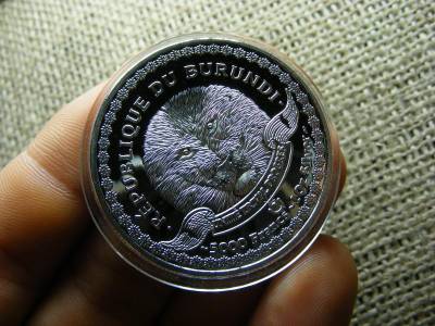 Burundi 5000 francs, 2014, ezüstözött érme