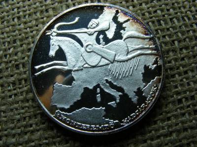 Verdefényes emlékérem, 1 euro, Honteremtő Hadjáratok