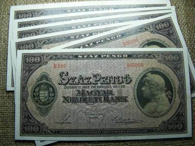 100 pengő, 1926, nagyon jó minőségű, nyomdai másolat