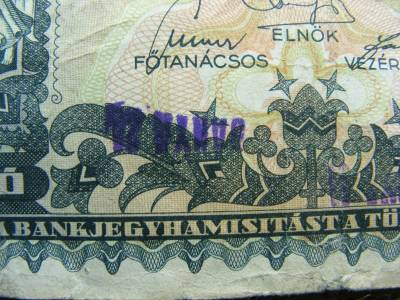 Tízmillió pengő, 1945, Bánya 21 felülbélyegzés