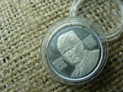 Jugoszlávia Josip Broz Tito 925 ezüst érem, 1943-1973, 3g, PP