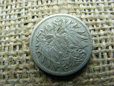 20 heller érme, 1908, Korona