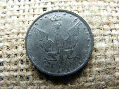 Lengyel-német 10 fenigów-pfennig, 1917, betűk távol