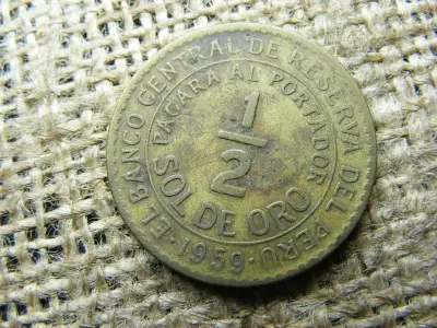 1/2 Sol érme, 1959, Peru