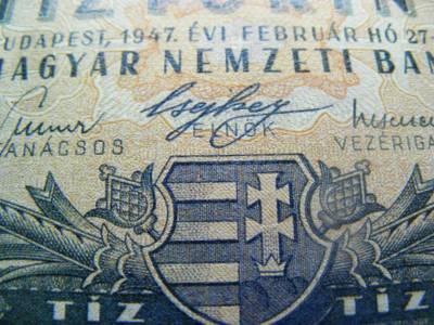10 forintos bankjegy, 1947, nyomdai másolat