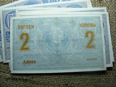 2 korona bankjegy, 1914, nyomdai másolat