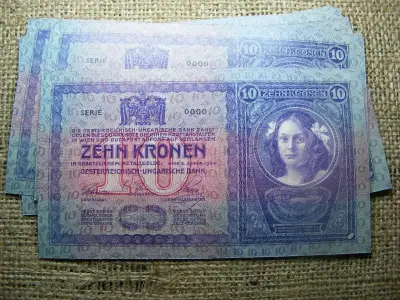10 korona bankjegy, 1904, nyomdai másolat