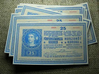 25 korona, 1918, nyomdai másolat