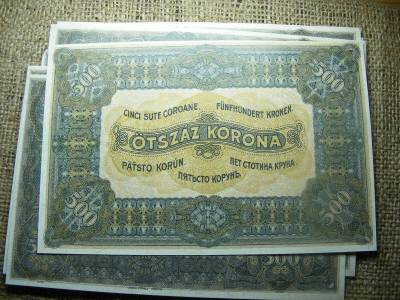 500 korona, 1920, nagyon jó minőségű, nyomdai másolat