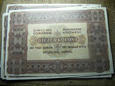 5000 korona bankjegy, 1920, nyomdai másolat