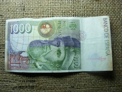 1000 Pesetas Bankjegy, 1992, Spanyolország