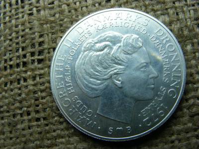 Dánia, 10 korona, 1972, ezüst