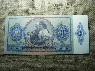 20 pengő, 1941, felülbélyegzéssel