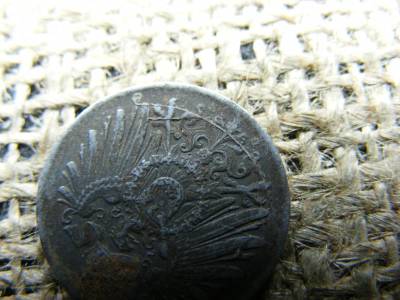 Birodalmi 5 pfennig, 1919, verdehibás, verőtőrepedés